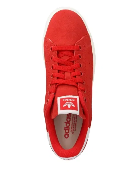 Geacă Adidas cu șireturi cu dungi cu platformă alb