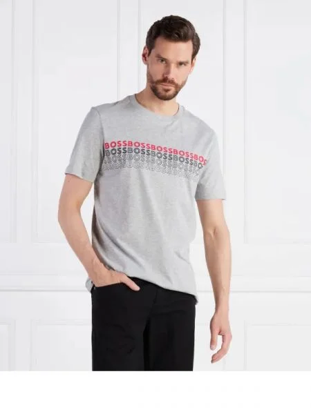 BOSS GREEN Tricou Tee 2 gri