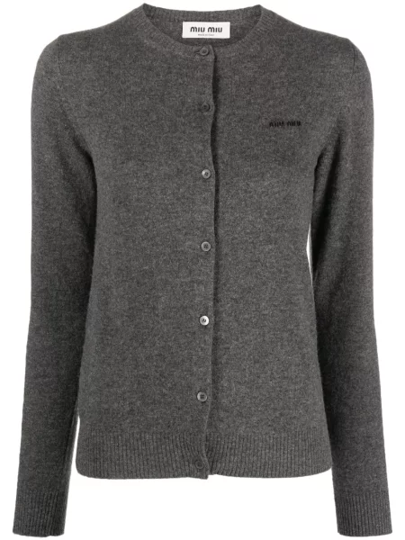 Cardigan Miu Miu tricotate gri