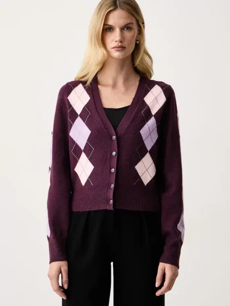Guess Cardigan Vișiniu violet