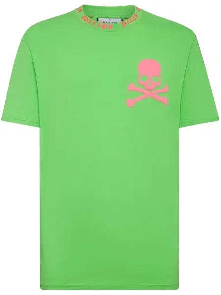 Tricou Philipp Plein cu imagine verde