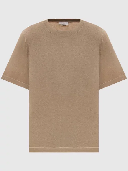 Футболка із шовком Agnona коричнева