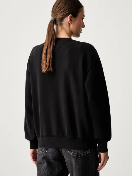 Tommy Jeans bluza z bawełną czarna