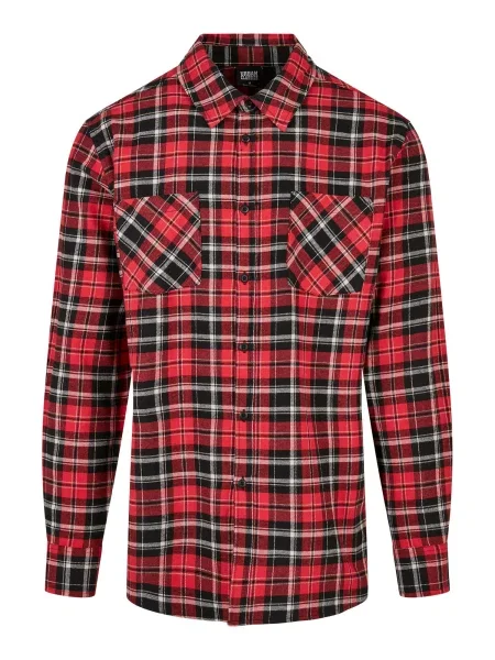 Karirana košulja Urban Classics bijela