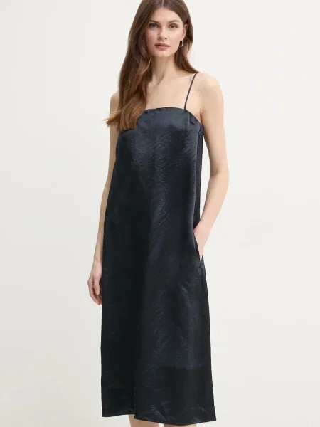 MM rochie marin midi evazati albastru