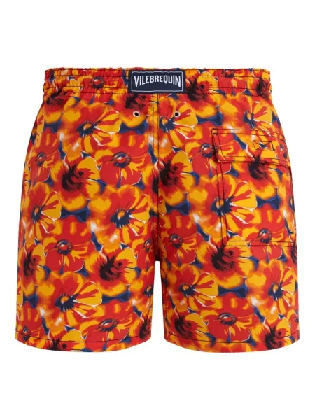 Slip de baie Vilebrequin cu model floral cu imagine roșu