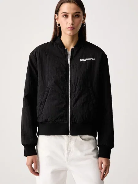 Karl Lagerfeld Jeans geacă bomber pentru femei bej