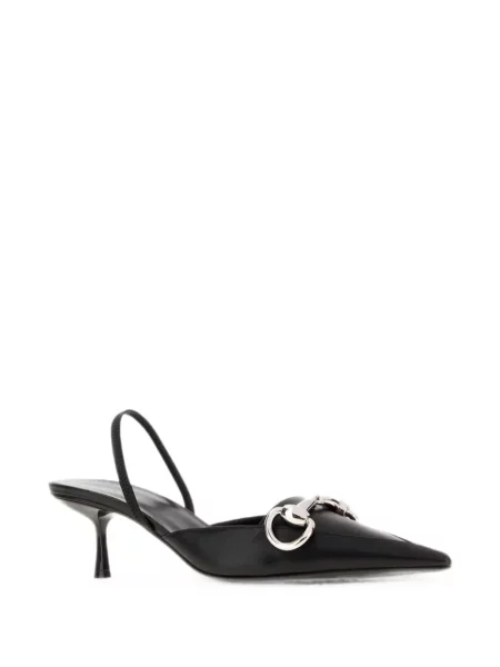 Pantofi cu toc Gucci slingback negru