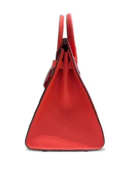 Kožená kožená taška Hermès Pre-owned červená