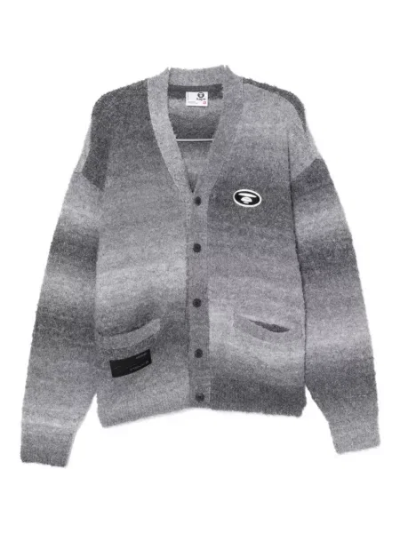 Cardigan Aape By A Bathing Ape cu broderie gri