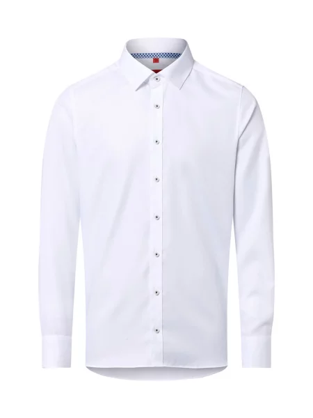 Finshley & Harding koszula biznesowa Mężczyźni Slim Fit jednolity 37 biały