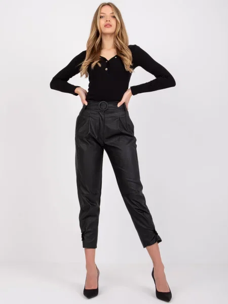 Pantaloni Fashionhunters negru