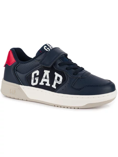 Dziecięce buty sneakersy sportowe granatowe ekoskóra na rzep GAP DETROIT niebieskie