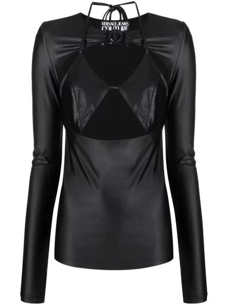 Top Versace Jeans Couture negru