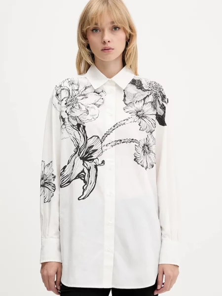 Desigual Cămașă Byn Lacroix alb