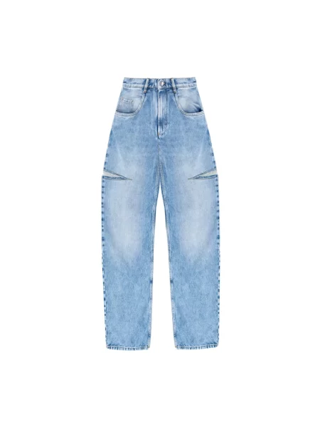 Jeansy Maison Margiela z wysoką talią niebieskie