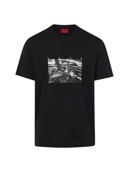 Hugo T-Shirt Dikems schwarz czarna