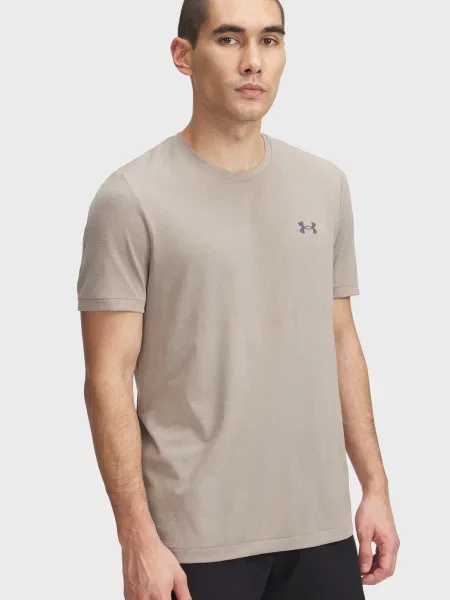 Безшовна спортивна футболка Under Armour бежева