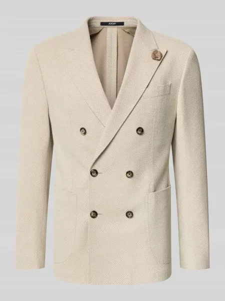 Marynarka o kroju slim fit z mieszanki żywej wełny i bawełny model ‘Heazy’ Joop! Collection beżowa