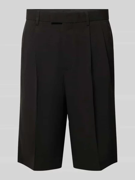 Szorty o kroju straight fit z dodatkiem Lindbergh czarne