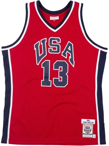 Cămașă Mitchell & Ness din jerseu roșu