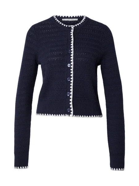 Abercrombie & Fitch Geacă tricotată bleumarin alb