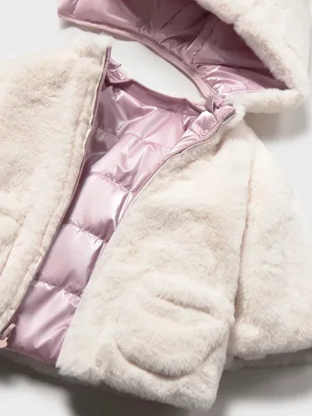 Mayoral Newborn двустранно яке за бебе розово