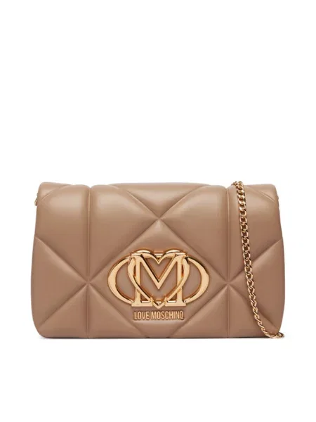 Ilgaauliai batai Love Moschino smėlinė