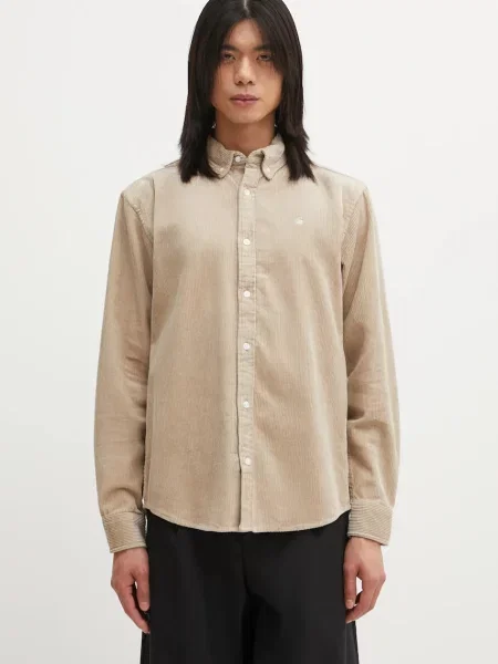 Carhartt WIP cămașă din L/S Madison Cord cu guler button-down regular bej