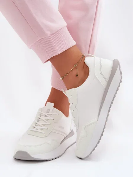 Teniși Big Star Shoes cu platformă alb