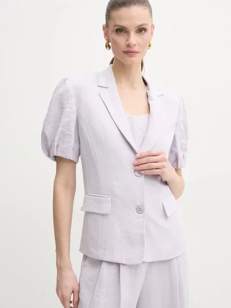 Twinset blazer din amestec de in violet