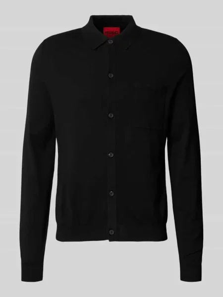 Kardigan rozpinany krój regular fit z Mieszanka Model SAN JORDAN-CV' Hugo czarny