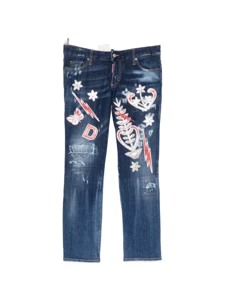 Blugi Dsquared2 zdrențuiți albastru