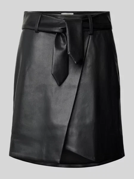 Spódnica mini z imitacji skóry model ‘Linda’ Leger czarna