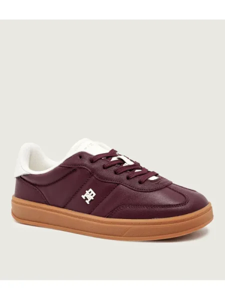 Tommy Hilfiger Teniși din piele HERITAGE bordo