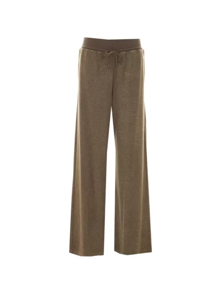 Pantaloni Eleh alergare cu cordon maro
