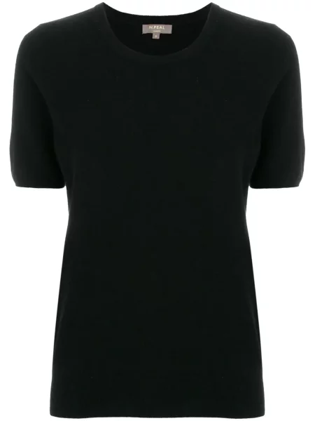 Tricou N.peal cu decolteu rotund negru