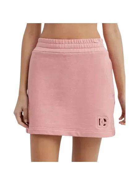 Spódnica mini Dolce And Gabbana z logo różowa