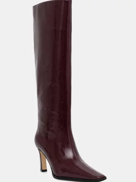 MICHAEL Michael Kors ghete de piele Darrah cu cui bordo