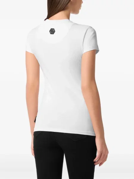 Tricou Philipp Plein de cristal teddy alb