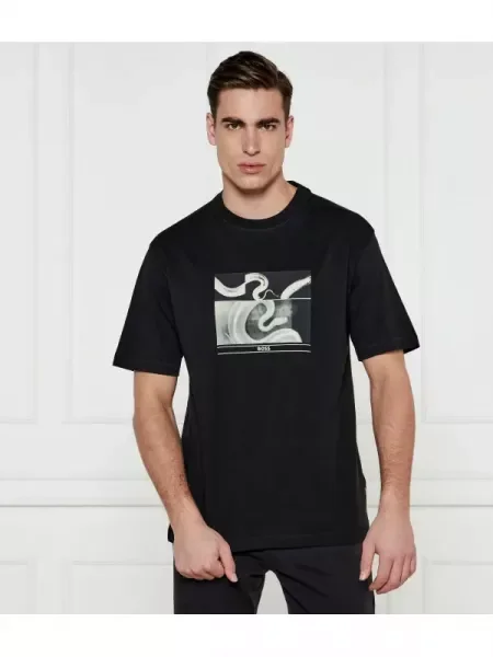 BOSS ORANGE Tricou Te_Barragan negru