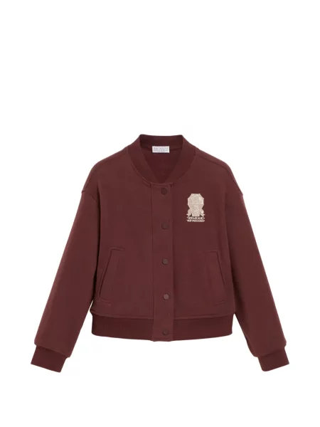 Dětska bomber bunda Brunello Cucinelli hnědá