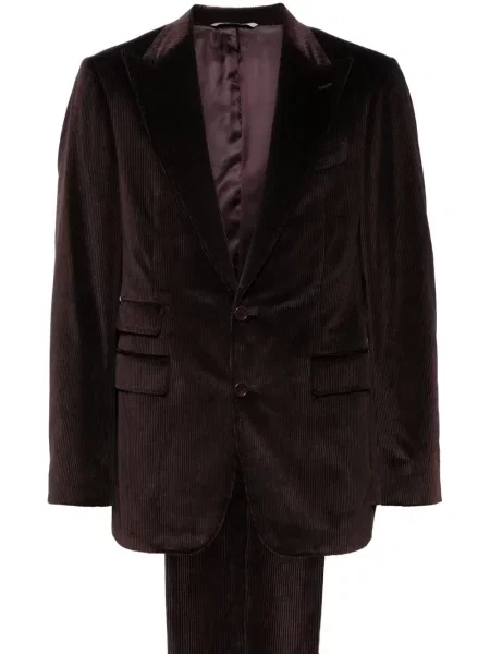 Costum Canali de catifea cord de costum roșu