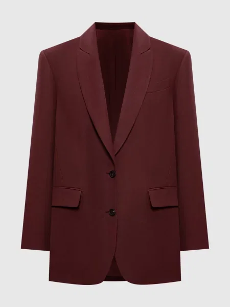 Жакет з льоном Brunello Cucinelli бордовий