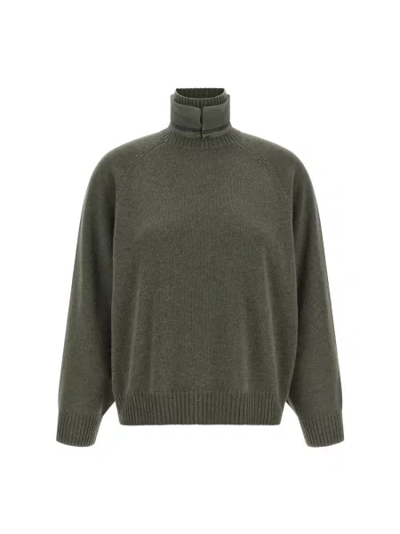 Sweter Brunello Cucinelli z kaszmiru zielony
