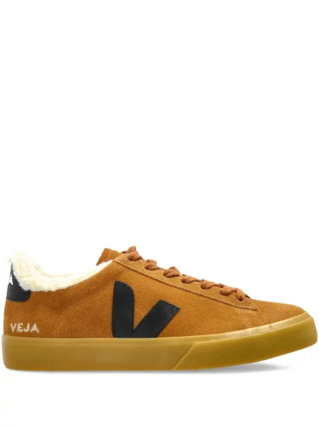 Sneakerși Veja din piele de căprioară maro