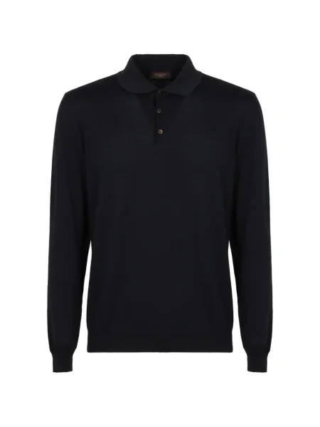 Polo Slowear tricotate cu mâneci lungi albastru