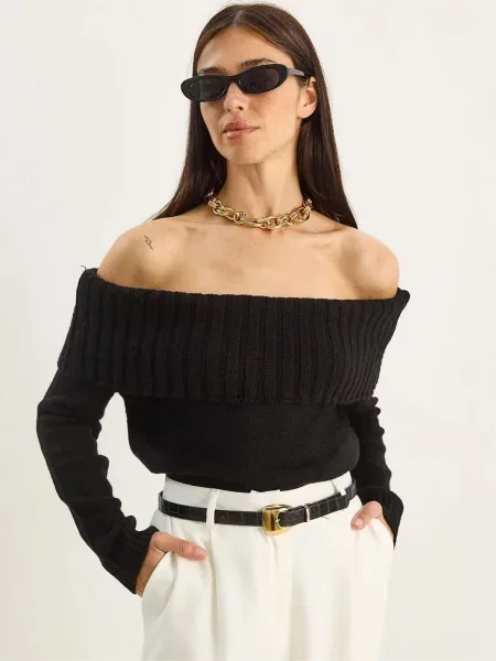 Bianco Lucci Pulover Pullover' crna