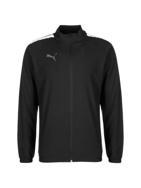 PUMA Jakna za trening TeamLiga siva / črna bela