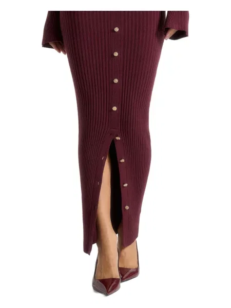 Rochie maxi Manière De Voir tricotate de costum roșu